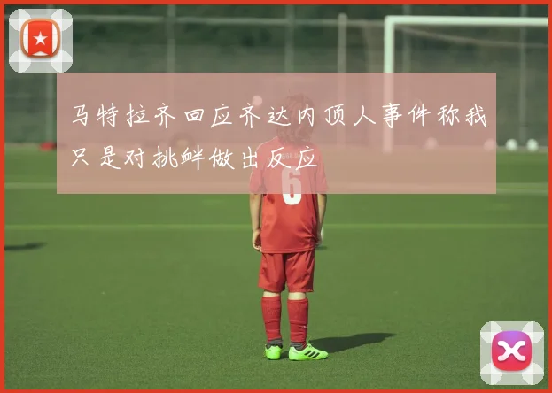 马特拉齐回应齐达内顶人事件称我只是对挑衅做出反应